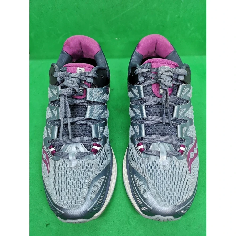Saucony Triumph ISO 4 Women's Running Shoes Size 8.5 Fog Gray Purple S10413-1